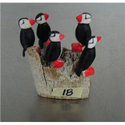 5 puffin rookery made by Mark Seeganna