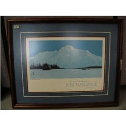 Framed, signed John Van Zyle "Spinster's Pioneer Peak"- not numbered (85)