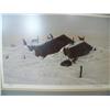 Image 2 : Framed, signed and numbered 292 of 850 John Van Zyle, dogs and building deep in snow (85)