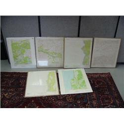 Lot of 6 United States Department of the Interior Geological Survey Maps
