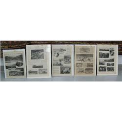 Lot of 5 various pictures from Leslie's Weekly 1899 and Scientific America (86)