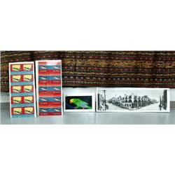 Lot of 4 salmon labels for cans and photograph (86)