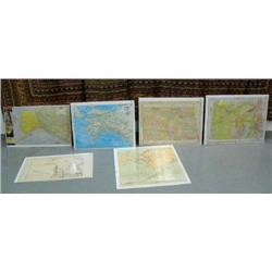 Lot of 6 old Alaskan maps including one from the Alaska Steamship Company (86)