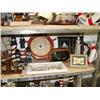 Image 3 : Shelf of nautical items: 6 model ships, framed knots, 1 large lighthouse, 5 smaller lighthouses, set