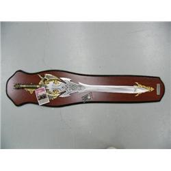 CHOICE on 6 Excalibur Stainless Steel blade, Double edged, Bronze solid metal hilts swords with wood