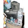 Image 4 : Lot of: Delta table saw, airless sprayer, tool box, buckets, hatchet, etc. (104)