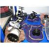 Image 2 : Shelf full of: misc. fishing reels, 115-piece drill bit set, Dremmel Roto-tool (104)