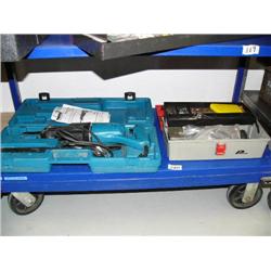 Makita Recipro saw; small box of misc. tools (104)