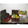 Image 1 : Lot of: 1 Craftsman tool box with misc. tools; 2 old army ammunition boxes; 2 misc. ammo cases and a