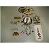 Image 1 : Lot of: 2 dreamcatchers; "Gone Fishing" welcome sign; metal bear welcome sign (104)
