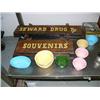 Image 2 : Seward Drug signs, fiesta-like bowls, glass coffee cannister, glass mayonnaise maker (104)