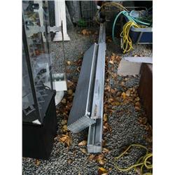 Metal and glass sliding accordion screen