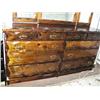 Image 2 : 10-drawer pine chest with mirror; king-sized mattress (101)