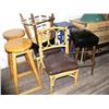 Image 1 : Lot of: bar stools and bamboo chairs (101)