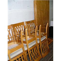 Hard wood table and 6 chairs (101)