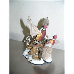 CHOICE on 4 Nick Bibby stone sculptures: Breaking Cover- 1 pheasants (104)