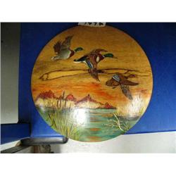 CHOICE on 2 painted wood plaques by Betty Morhison signed: mallard ducks (104)