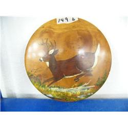 CHOICE on 2 painted wood plaques by Betty Morhison signed: white-tailed deer (104)