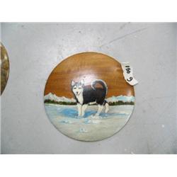 CHOICE on 9 painted wood plaques by Betty Morhison signed: husky (104)