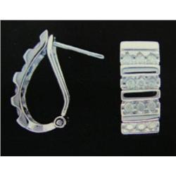 Diamond Earrings 14 K white gold- diamonds are full cut, approx. 1.00 carats- estimated retail repla