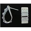 Image 1 : Diamond Earrings 14 K white gold- diamonds are full cut, approx. 1.00 carats- estimated retail repla