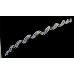 Diamond Bracelet 10 K yellow gold- diamonds are full and baguette cut, approx. 0.50 carats- estimate