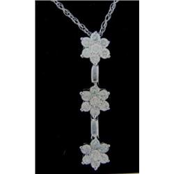 Diamond Pendant and Chain 14 K white gold- diamonds are full cut, approx. 0.50 carats- estimated ret