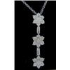 Image 1 : Diamond Pendant and Chain 14 K white gold- diamonds are full cut, approx. 0.50 carats- estimated ret