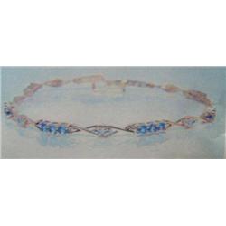 Tanzanite and Diamond Bracelet 14 K yellow gold- tanzanite are round, faceted, approx. 2.00 carats, 