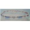 Image 1 : Tanzanite and Diamond Bracelet 14 K yellow gold- tanzanite are round, faceted, approx. 2.00 carats, 