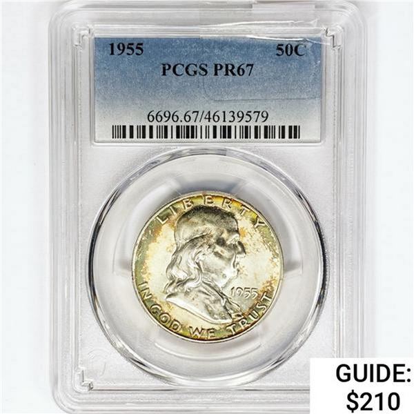 1955 Franklin Half Dollar PCGS PR67