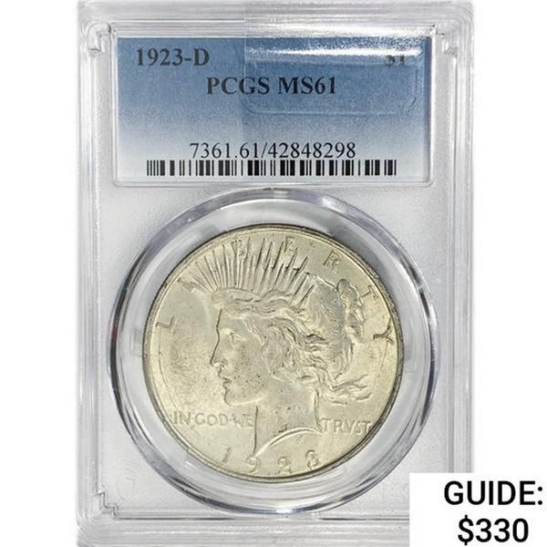 1923-D Silver Peace Dollar PCGS MS61