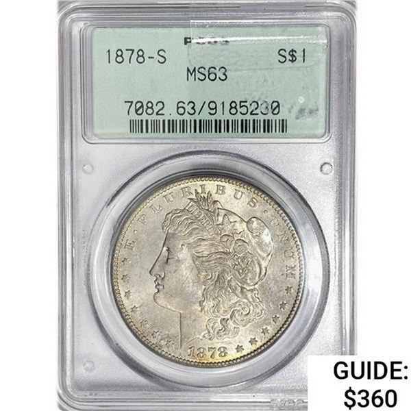1878-S Morgan Silver Dollar PCGS MS63