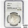 Image 1 : 1880-S Morgan Silver Dollar NGC MS65