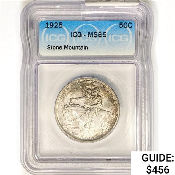 1925 Stone Mountain Half Dollar ICG MS65