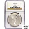 Image 1 : 1923 Silver Peace Dollar NGC MS65