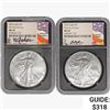 Image 1 : [2] 2022 Silver Eagle NGC MS70