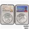 Image 1 : 2014 & 2019 Silver Eagle NGC MS69/70