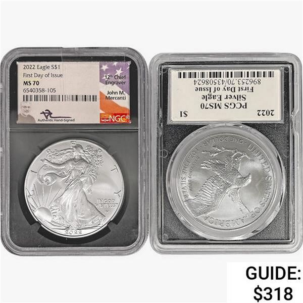 [2] 2022 Silver Eagle NGC/PCGS MS70