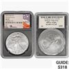 Image 1 : [2] 2022 Silver Eagle NGC/PCGS MS70