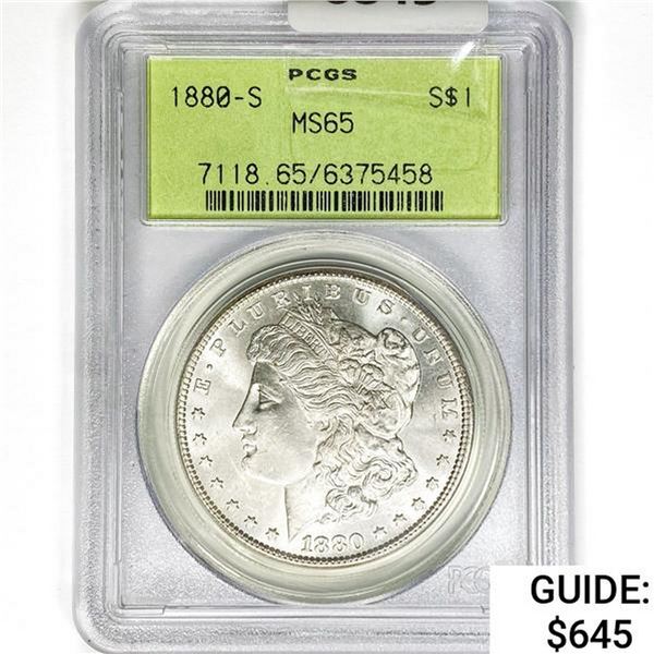 1880-S Morgan Silver Dollar PCGS MS65