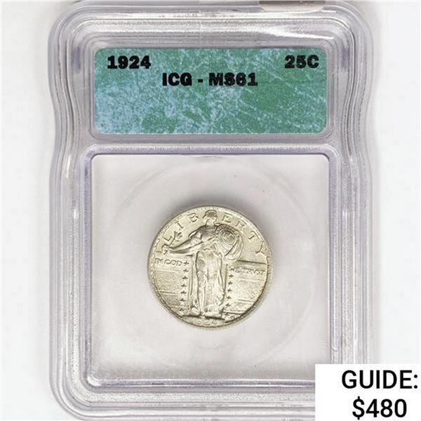 1924 Standing Liberty Quarter ICG MS61