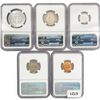 Image 2 : [5] 1965 US Varied Coinage Set NGC MS67 SMS
