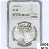 Image 1 : 1922-D Silver Peace Dollar NGC MS61