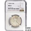 Image 1 : 1938-D Walking Liberty Half Dollar NGC MS61