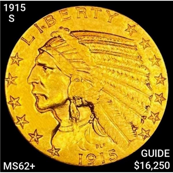 1915-S $5 Gold Half Eagle CHOICE PROOF +