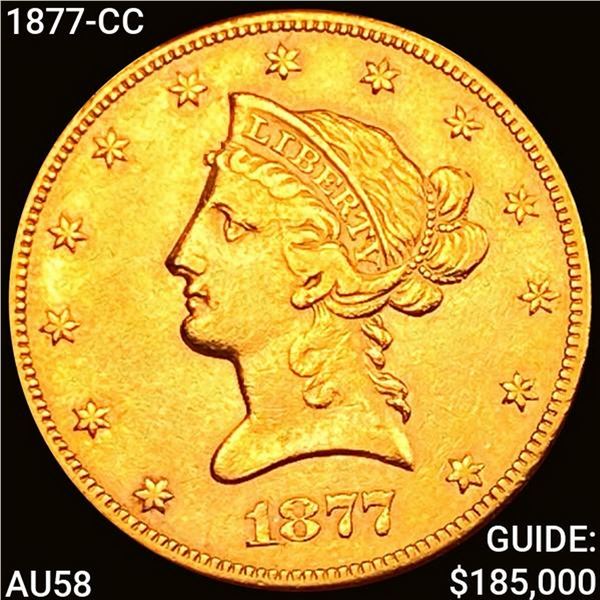 1877-CC $10 Gold Eagle CHOICE AU