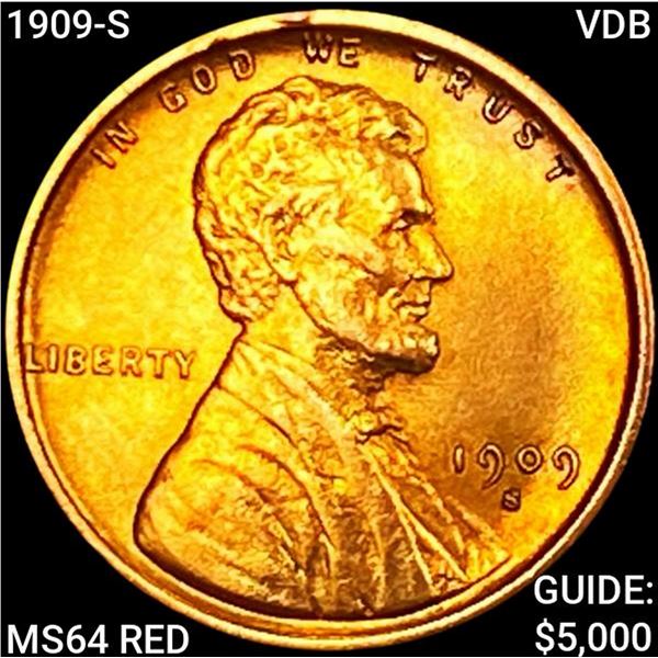 1909-S VDB Wheat Cent CHOICE BU RD