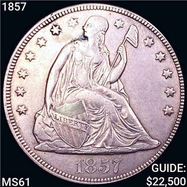 1857 Seated Liberty Dollar UNCIRCULATED