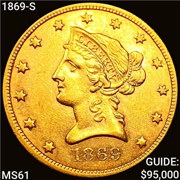 1869-S $10 Gold Eagle UNCIRCULATED